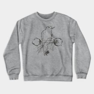 fairy tern on a branch outline sketch Crewneck Sweatshirt